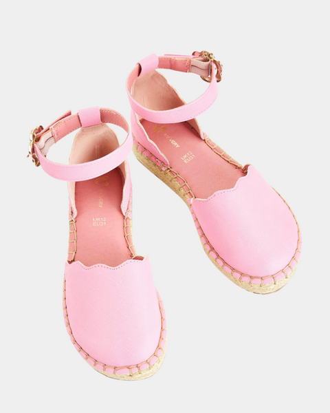 V BY Very Women's Pink Older Girls Scallop Espadrilles TRT4L SE184 shoes26