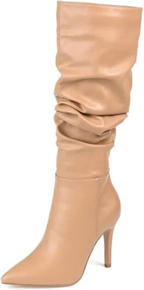 Journee Collection Women's Tan Comfort Foam Extra Wide Calf Sarie Boots |Journee Collection In Lebanon