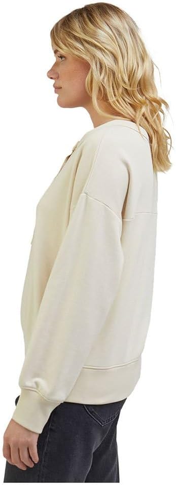 Lee Women's Beige Henley Ecru Long Sleeve Sweatshirt | Lee In Lebanon