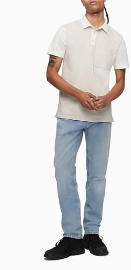 Calvin Klein Men's Light Blue Slim-Straight Fit Stretch Jeans |Calvin Klein In Lebanon