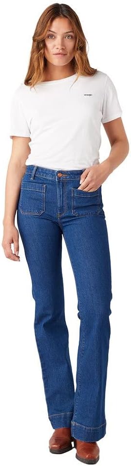 Wrangler Women's Dark Blue Diona Flare 623 Jeans | Wrangler In Lebanon