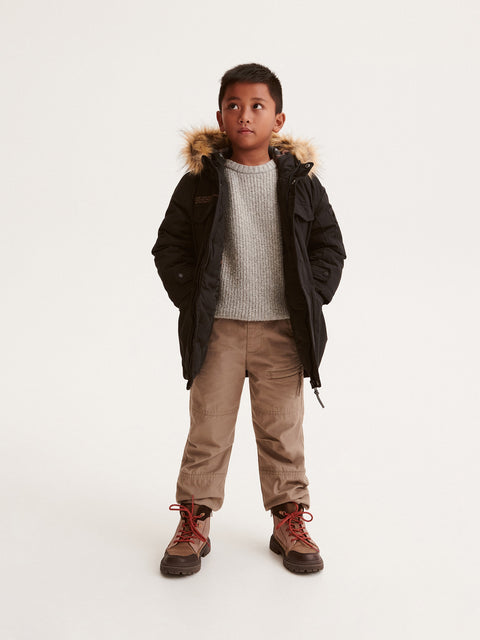 Reserved Boy's Black Insulated Coat With Hood | Reserved In Lebanon