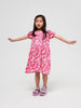 Sinsay Girl's Pink Floral Dress With Puff Sleeves | Sinsay In Lebanon