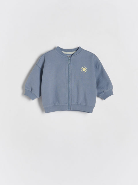 Reserved Baby Boy's Blue Oversized Zip Up Sweatshirt | Reserved In Lebanon