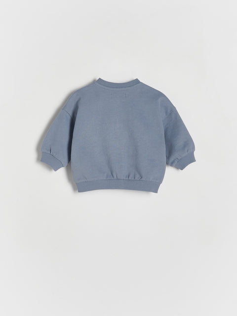 Reserved Baby Boy's Blue Oversized Zip Up Sweatshirt | Reserved In Lebanon