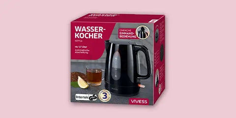 Vivess Black Electric Kettle 1.7L | Vivess In Lebanon