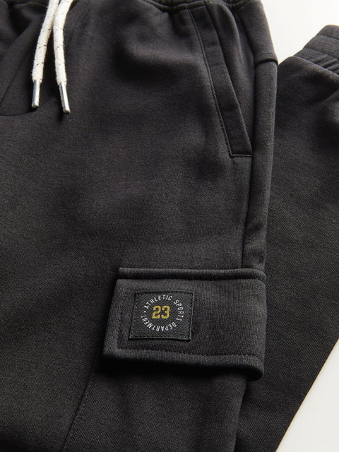 Reserved Boy's Black Cargo Sweatpants | Reserved In Lebanon