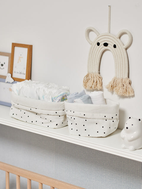 Sinsay White Polka Dot Storage Baskets 2-Pack | Sinsay In Lebanon