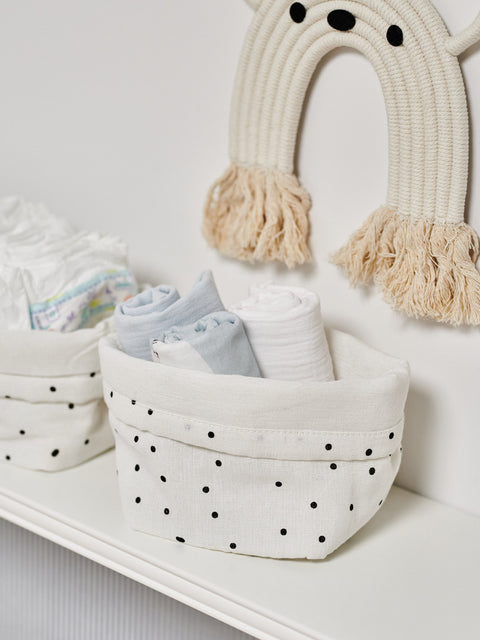 Sinsay White Polka Dot Storage Baskets 2-Pack | Sinsay In Lebanon