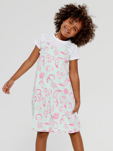 Sinsay Baby Girl's Pale Turquoise Babydoll All Over Print Dress | Sinsay In Lebanon