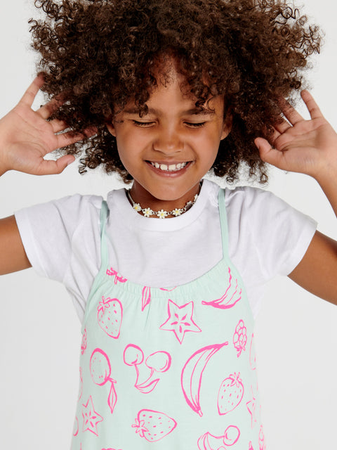 Sinsay Baby Girl's Pale Turquoise Babydoll All Over Print Dress | Sinsay In Lebanon