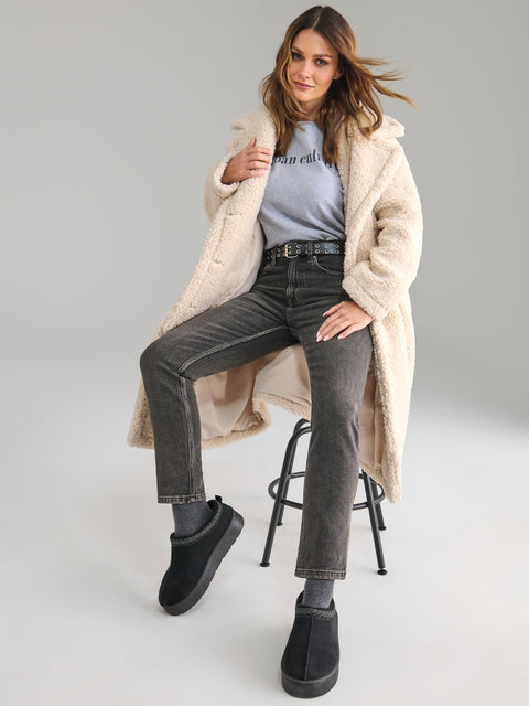 Sinsay Women's Dark Grey Slim mom fit Jeans | Sinsay in Lebanon