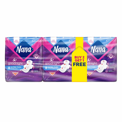 Nana Ultra Thin Good Night 8 Pads 2+1Free