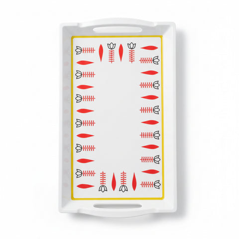 Karout-Lex Floral Printed Plastic Tray | Karout-Lex In Lebanon