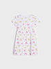 Sinsay Girl's White Printed Butterfly Gathered Dress | Sinsay In Lebanon