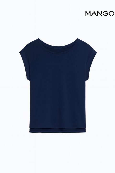 Mango Women's Navy  Sleeveless Top| Mango in Lebanon