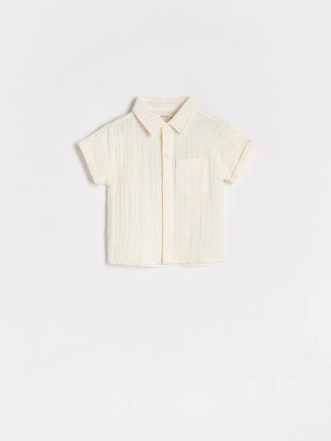 Reserved Baby Boy's Off White Shirt With A Pocket | Reserved In Lebanon