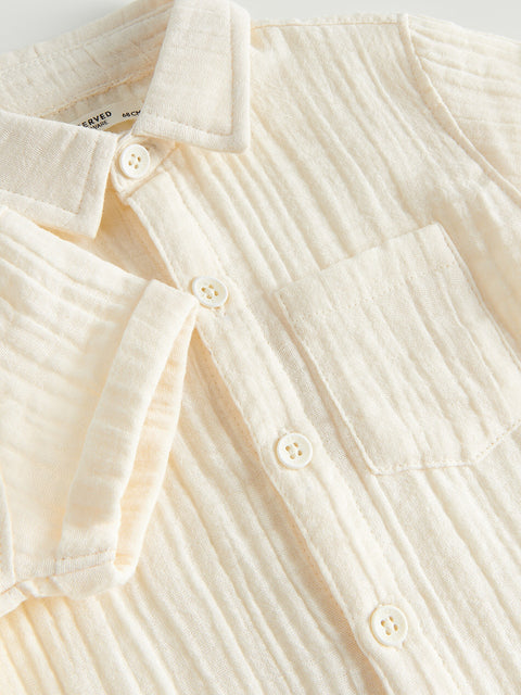 Reserved Baby Boy's Off White Shirt With A Pocket | Reserved In Lebanon