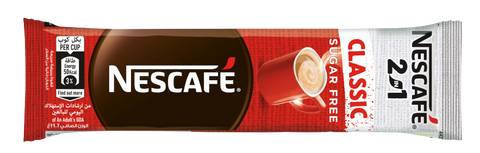 Nescafe 2 in 1 Classic Sugar Free 30Pcs