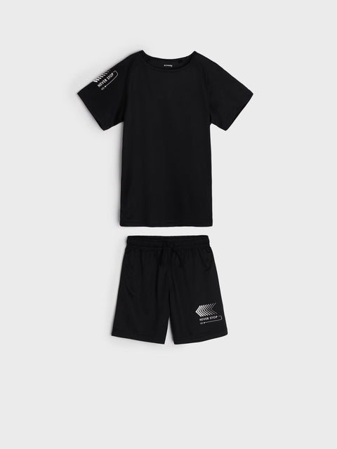 Sinsay Boy's Black 2-Piece Jersey Set | Sinsay In Lebanon