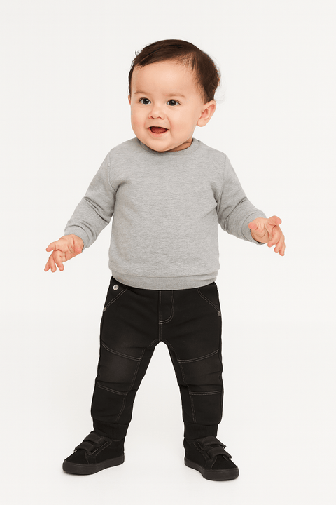 Boboli Baby Boy Washed Black Pants | Boboli In Lebanon