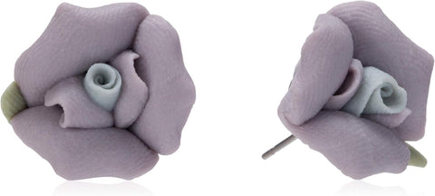 Classic 28 Women's Purple Rose Earrings| Classic 28 in Lebanon