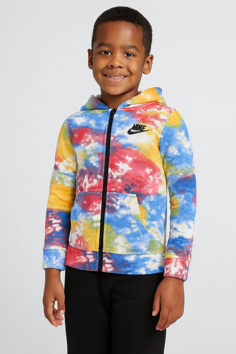Nike Boy's Nike Colorful Tie Dye Zip Up Hooded Jacket |Nike In Lebanon