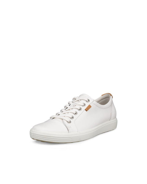 ECCO Women's White soft 7 Leather Sneakers | ECCO In Leabanon