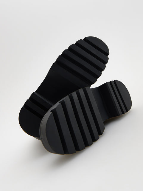 Reserved Women's Black Imitation Leather Boots | Reserved In Lebanon