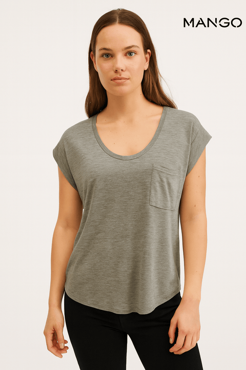 Mango Women's Grey Sleeveless Blouse| Mango in Lebanon