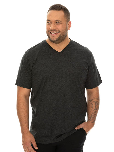 Decible Men's Dark Grey V-Neck T-Shirt | Decible In Lebanon