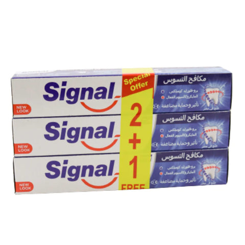 Signal toothpaste packaging with a special offer on a white background