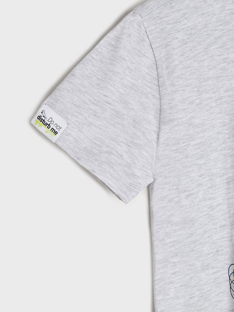 Sinsay Boy's Light Gray Do Not Disturb Me T-Shirt | Sinsay In Lebanon