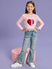 Sinsay Girl's Pink Heart Print Blouse | Sinsay In Lebanon