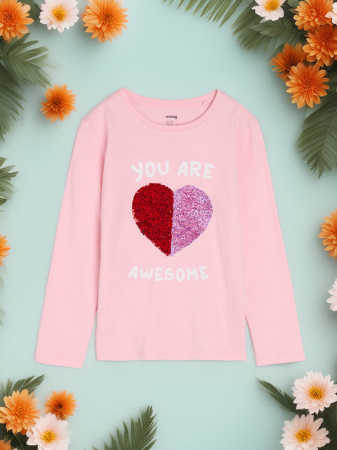 Sinsay Girl's Pink Heart Print Blouse | Sinsay In Lebanon