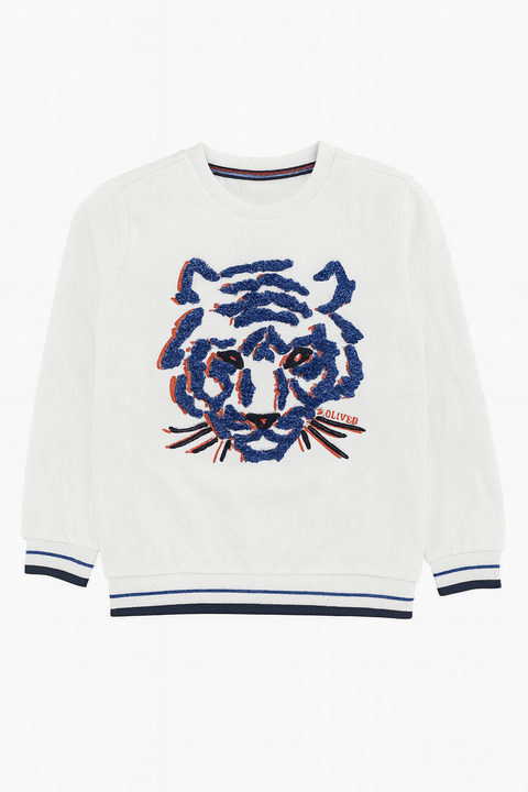 S.Oliver Girl's White Long-Sleeve Sweatshirt |S.Oliver in Lebanon