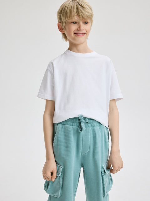 Reserved Boy's Aqua Structured Cargo Shorts | Reserved In Lebanon