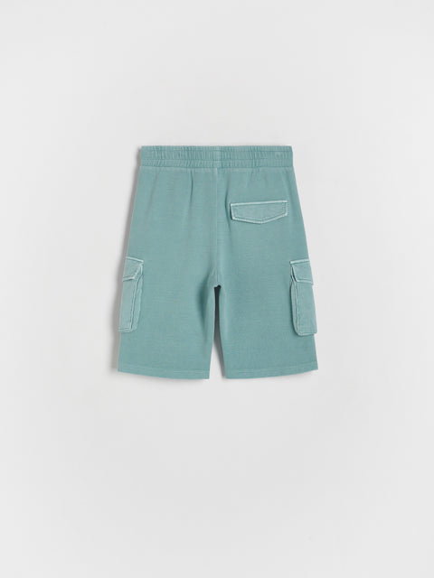 Reserved Boy's Aqua Structured Cargo Shorts | Reserved In Lebanon
