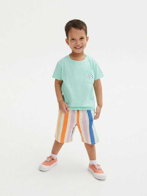 Reserved Baby Boy's Light Green Chest Pocket T-Shirt | Reserved In Lebanon