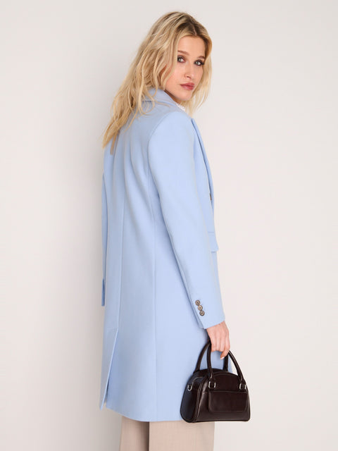 Sinsay Women's Baby Blue Split Back Hem Coat|Sinsay In Lebanon