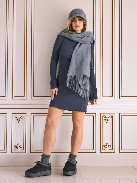 Sinsay Women's Med Grey Mini Dress  | Sinsay in Lebanon