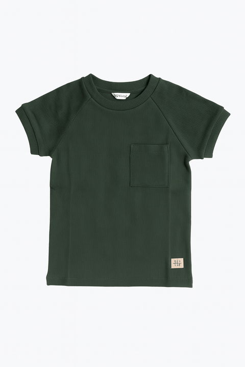 POMPdeLUX Boy's Dark Green Short-Sleeve T-Shirt |POMPdeLUX in Lebanon