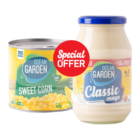 Ocean Garden Classic Mayo 500ml + 50ml Free + Sweet Corn 340g
