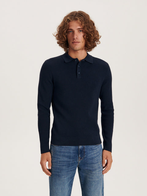 Reserved Men's Navy Cotton Sweater | Reserved In Lebanon