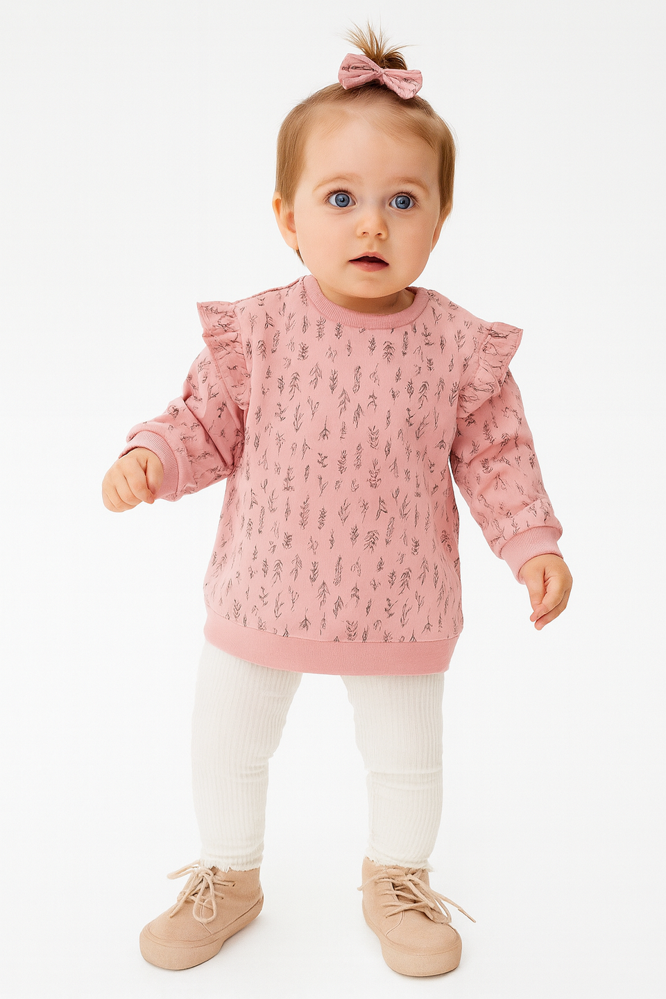 Sinsay Girl's Dusty Rose Printed Sweatshirt