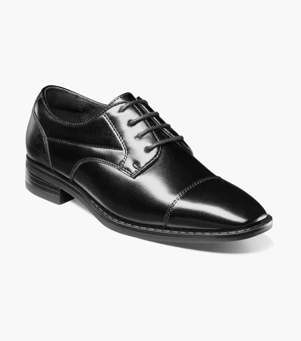 Stacy Adams Boy's Black Kallum Jr. Cap Toe Lace Up Casual Shoes|Stacy Adams In Lebanon