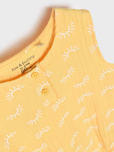 Sinsay Baby Girl's Yellow Bodysuit With A Print | Sinsay In Lebanon