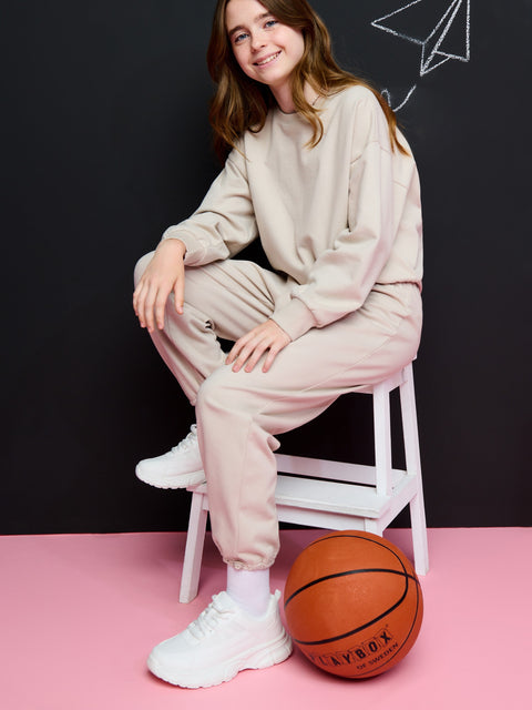 Sinsay Girl's Beige Sporty Pant | Sinsay In Lebanon