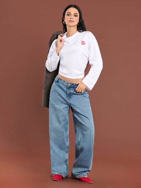 Sinsay Women's Light Blue Baggy Fit  Jeans | Sinsay in Lebanon