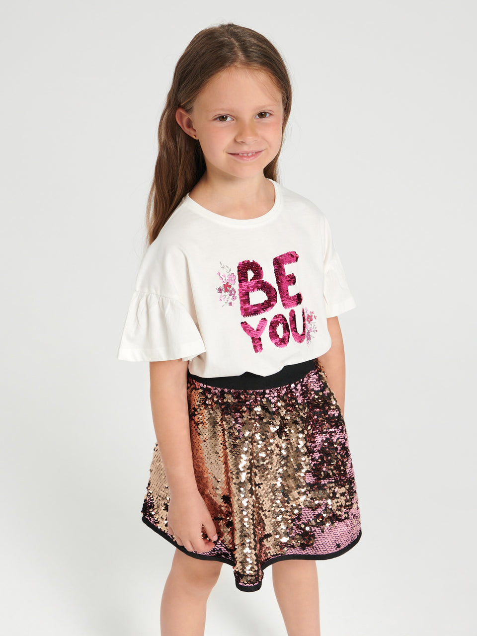 Sinsay Girl's Pink Sequined Skirt| Sinsay in Lebanon
